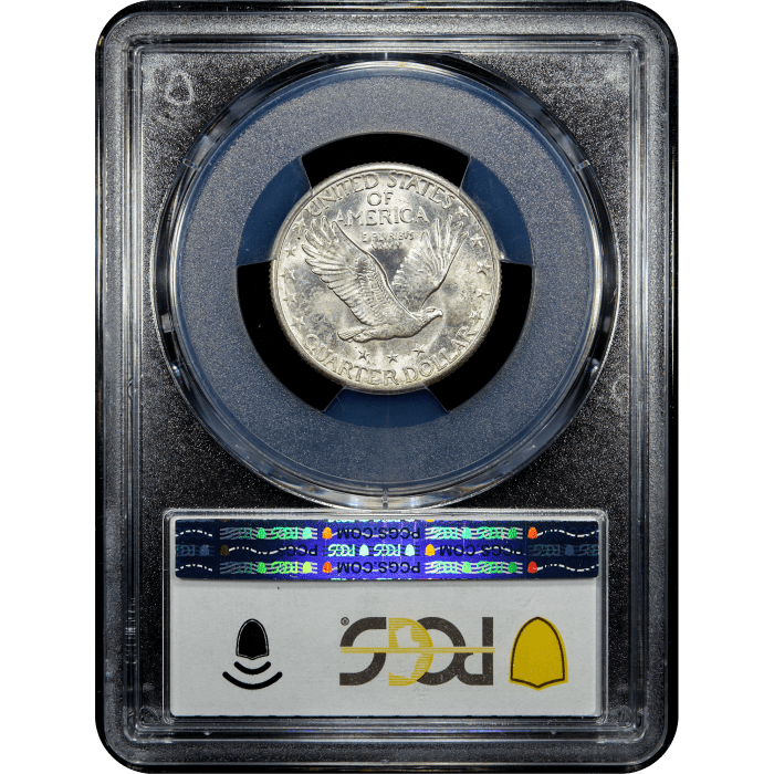 1924-D Standing Liberty Quarter (25c) Reverse Slab Image