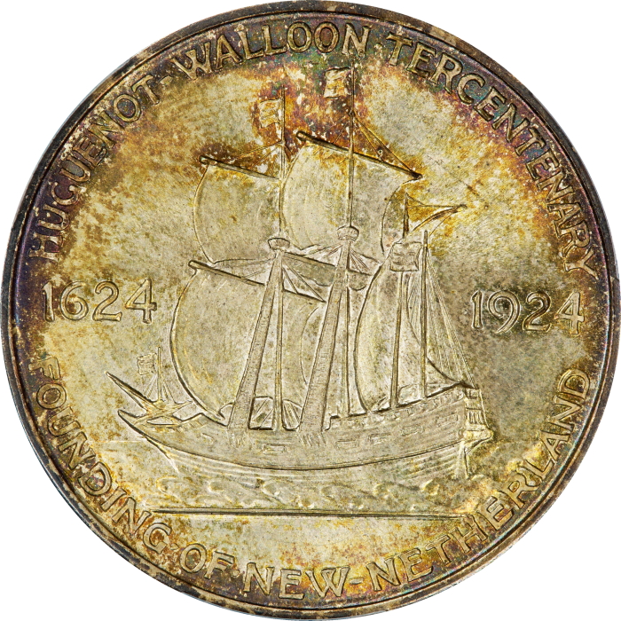 1924 Huguenot Commem Half Dollar (50c) REVERSE Image