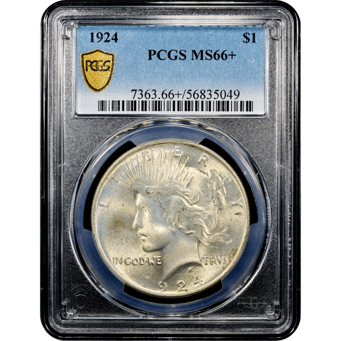 1924 Peace Dollar ($1) Obverse Slab Image