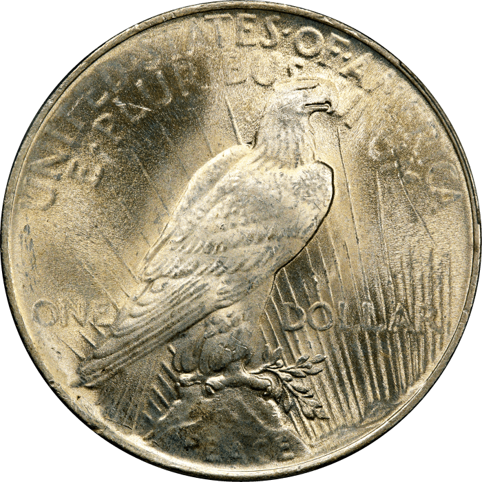 1924 Peace Dollar ($1) Reverse Image