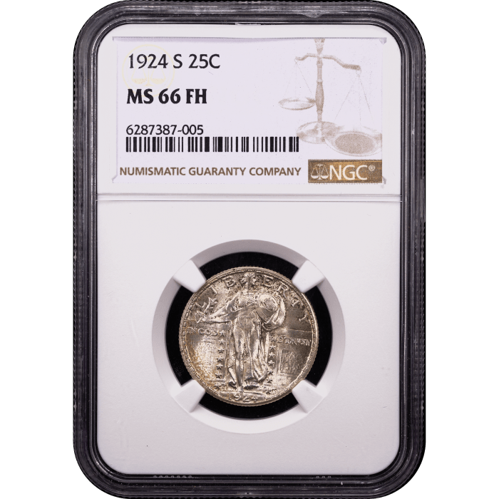 1924-S Standing Liberty Quarter (25c) Obverse Slab Image