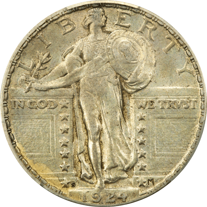 1924-S Standing Liberty Quarter (25c) Obverse Image