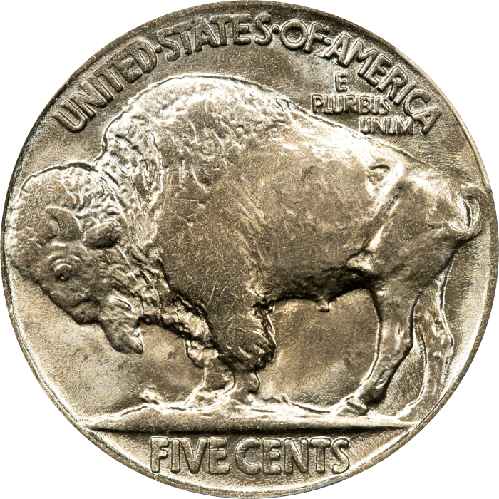 1925 Buffalo Nickel (5c) REVERSE Image
