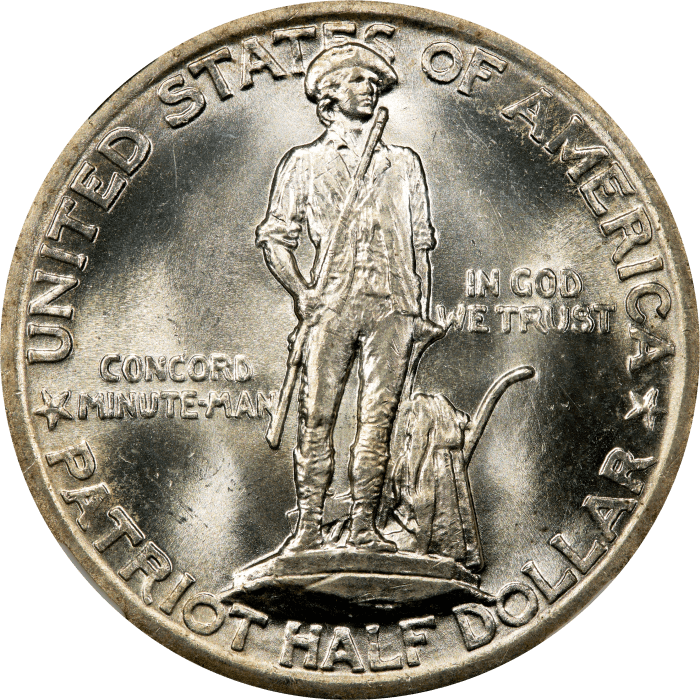1925 Lexington Commemorative Half Dollar (50c) Obverse Image