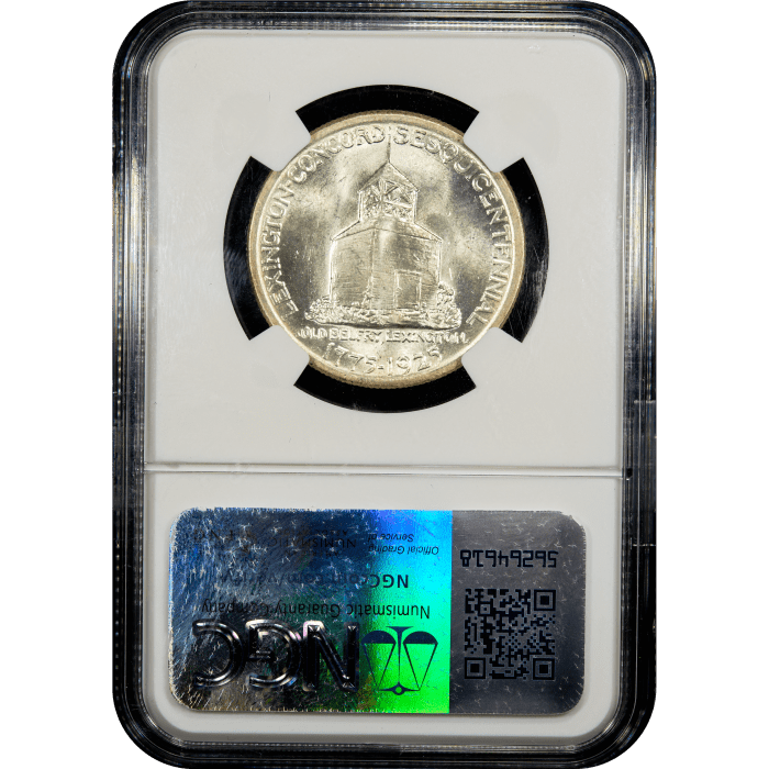 1925 Lexington Commemorative Half Dollar (50c) Reverse Slab Image