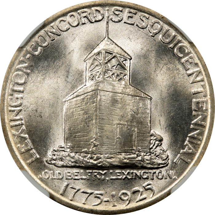 1925 Lexington Commemorative Half Dollar (50c) Reverse Image