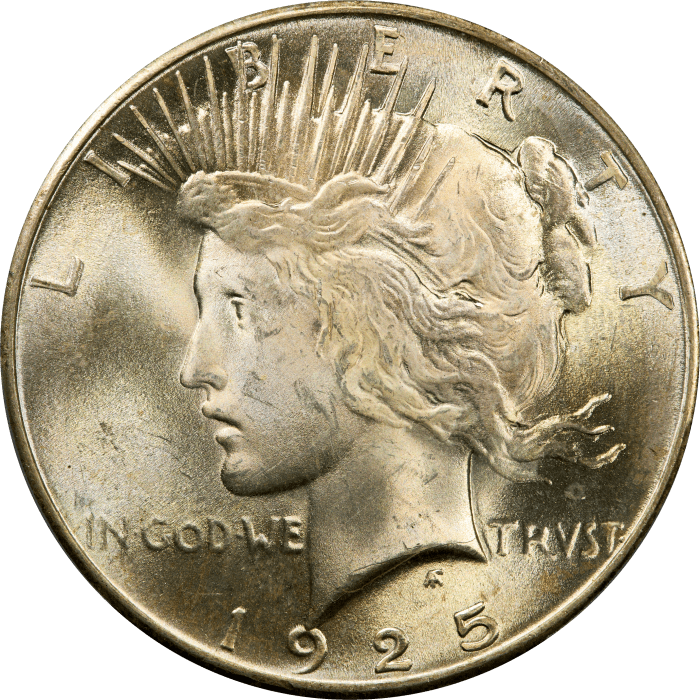 1925 Peace Dollar ($1) OBVERSE Image