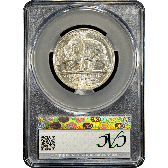 1925-S California Commemorative Half Dollar (50c) Reverse Slab Image
