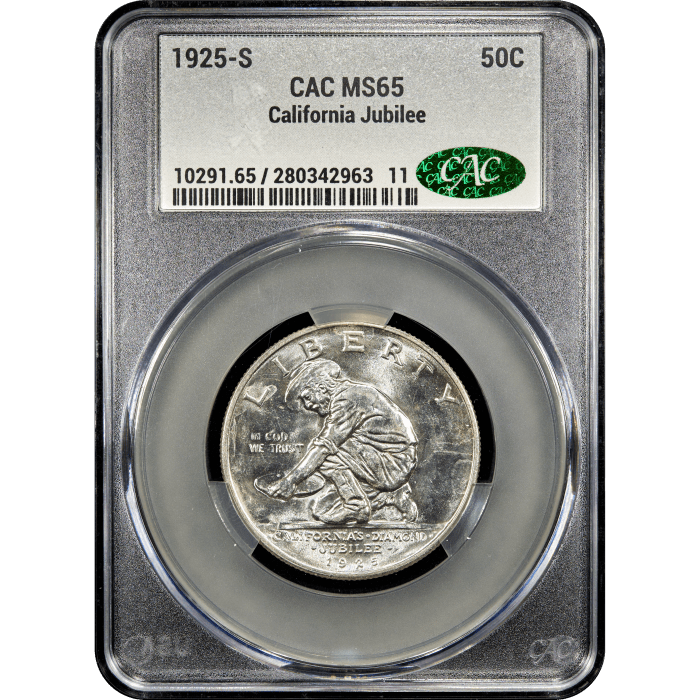 1925-S California Commemorative Half Dollar (50c) Obverse Slab Image
