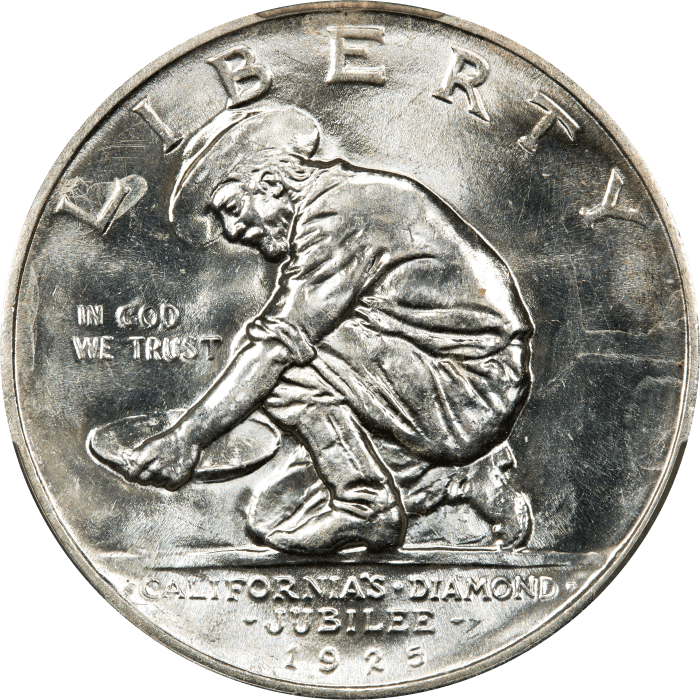 1925-S California Commemorative Half Dollar (50c) Obverse Image