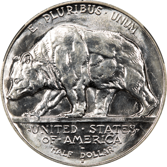 1925-S California Commemorative Half Dollar (50c) Reverse Image