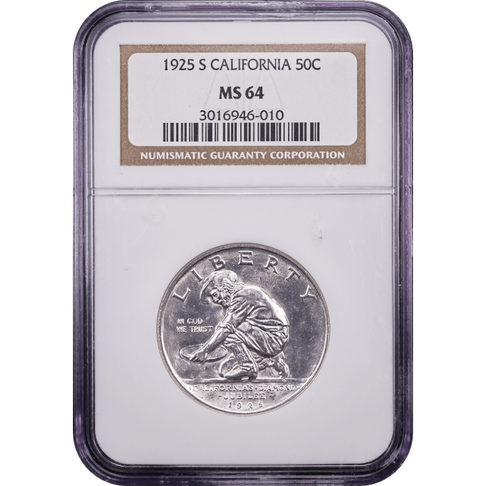1925-S California Commemorative Half Dollar (50c) Obverse Slab Image