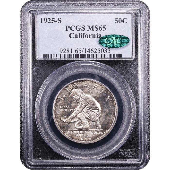 1925-S California Commemorative Half Dollar (50c) Obverse Slab Image