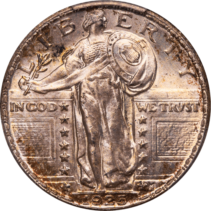 1925 Standing Liberty Quarter (25c) OBVERSE Image