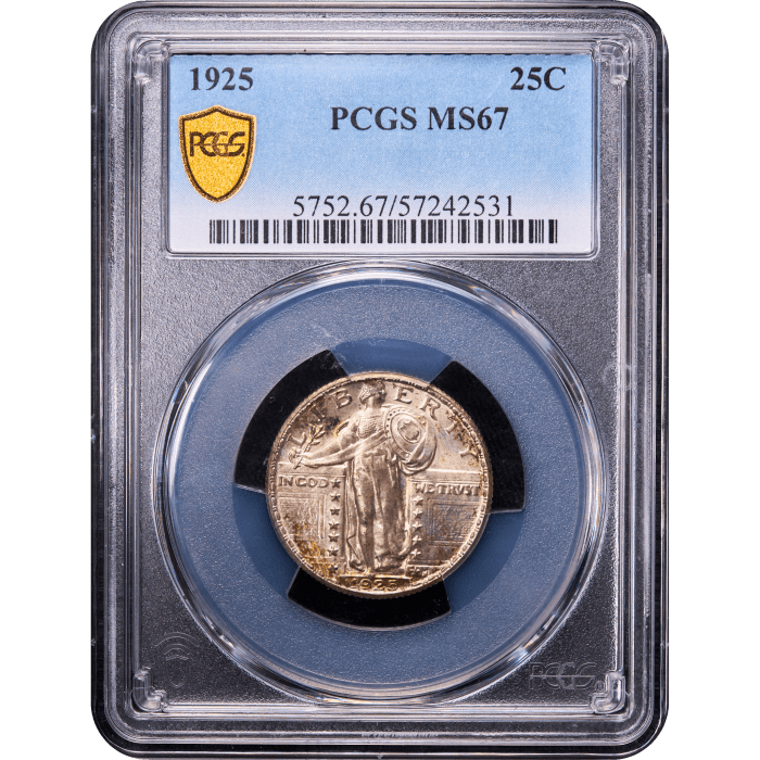 1925 Standing Liberty Quarter (25c) Obverse Slab Image