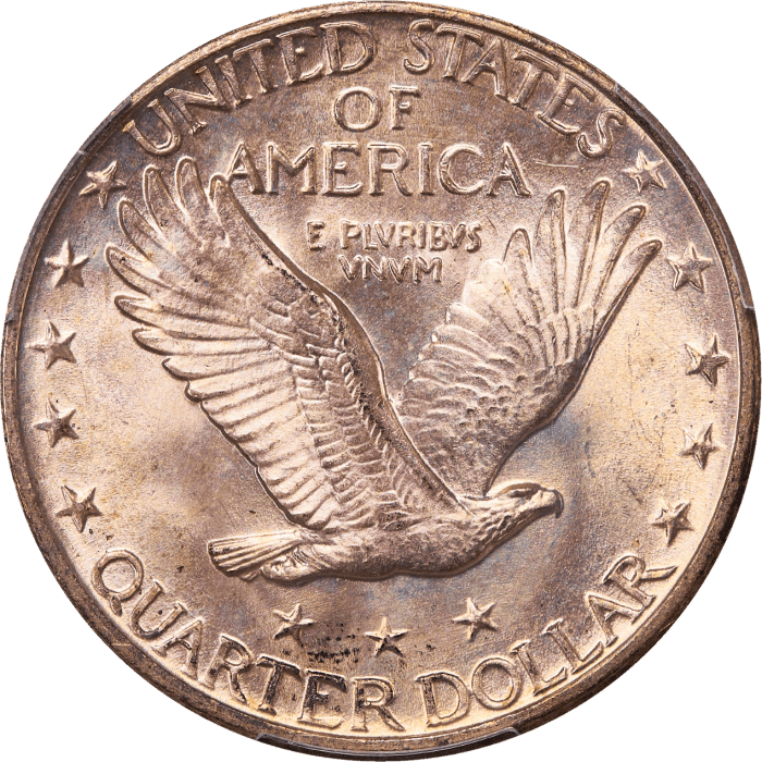 1925 Standing Liberty Quarter (25c) REVERSE Image