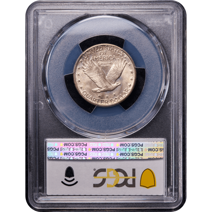 1925 Standing Liberty Quarter (25c) Reverse Slab Image