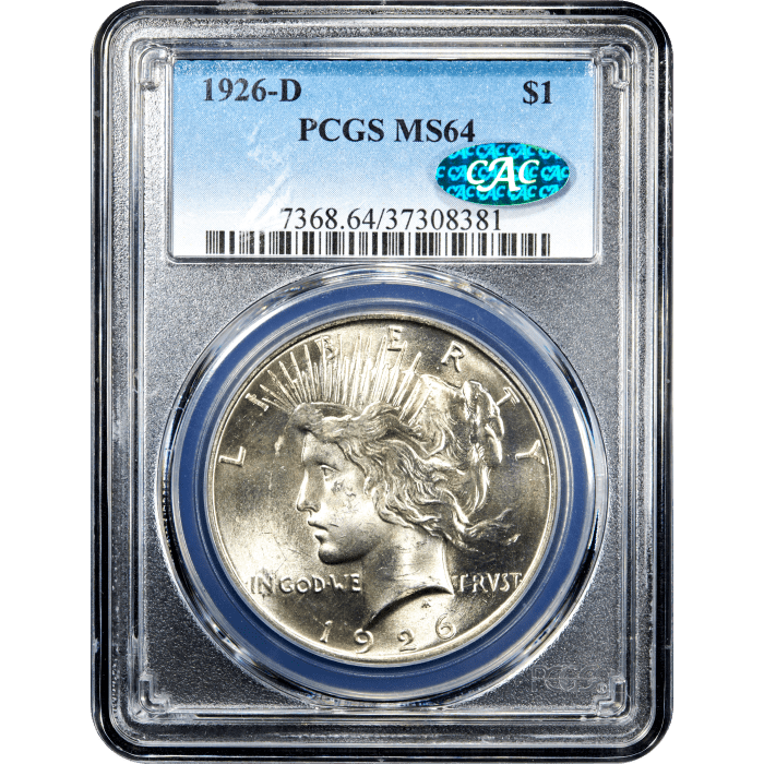 1926-D Peace Dollar ($1) SLAB Image