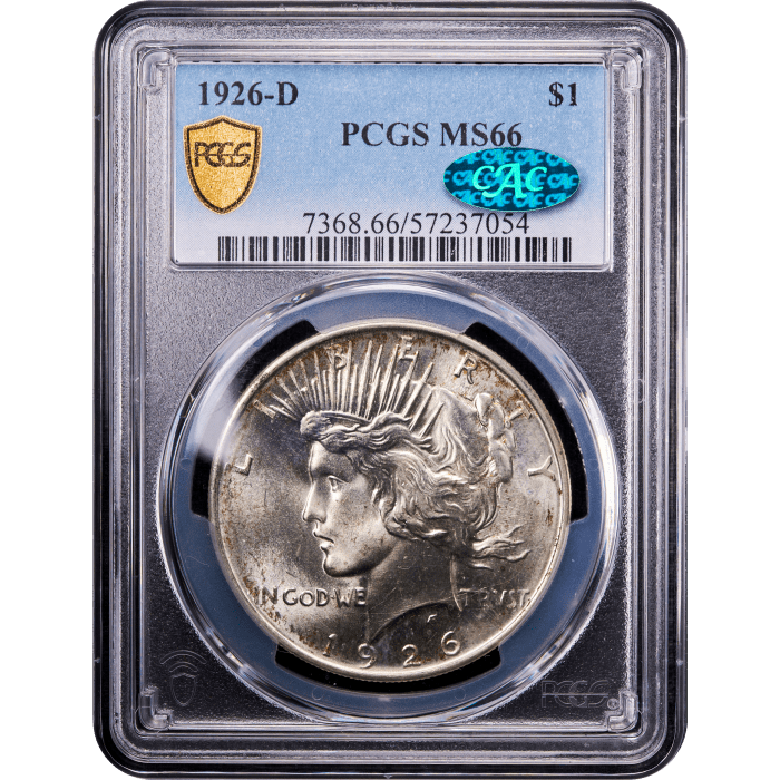 1926-D Peace Dollar ($1) Obverse Slab Image