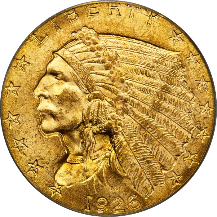 1926 Indian Gold Quarter Eagle ($2.50) OGH OBVERSE Image