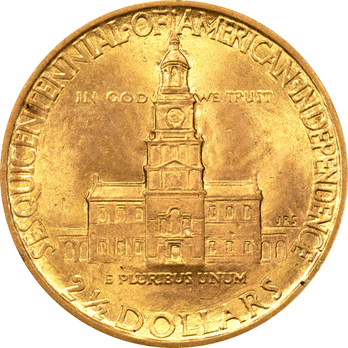 1926 Sesquicentennial Commemorative Gold Quarter Eagle ($2.50) Rattler Reverse Image