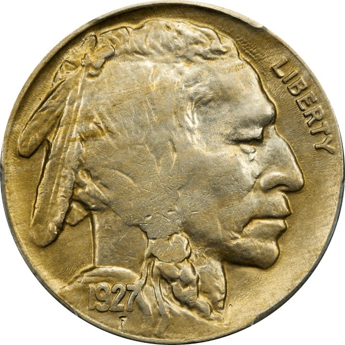 1927-D Buffalo Nickel (5c) OBVERSE Image
