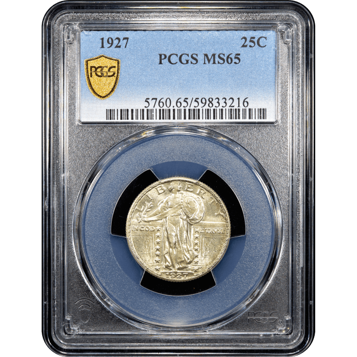 1927 Standing Liberty Quarter (25c) Obverse Slab Image