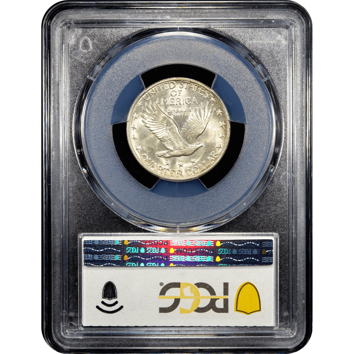 1927 Standing Liberty Quarter (25c) Reverse Slab Image