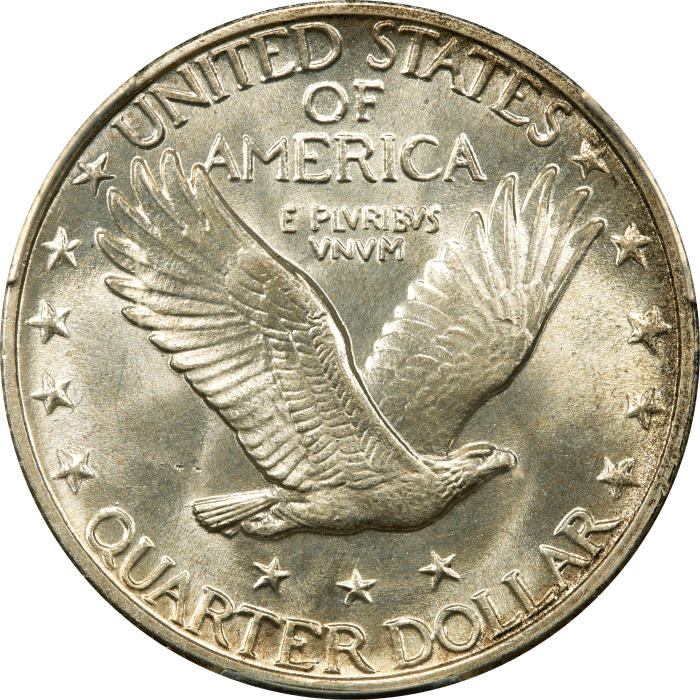 1927 Standing Liberty Quarter (25c) Reverse Image