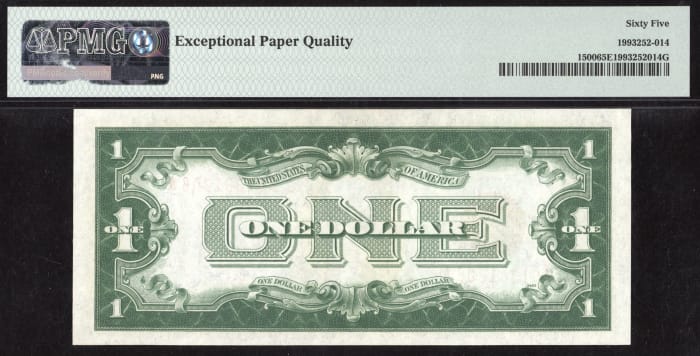 1928 $1 Red Seal Legal Tender REVERSE Image