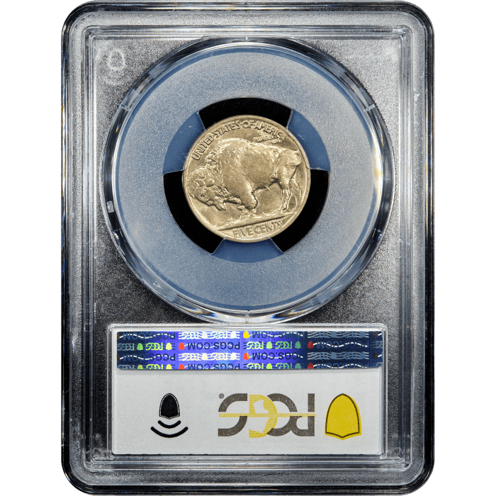 1928-D Buffalo Nickel (5c) Reverse Slab Image