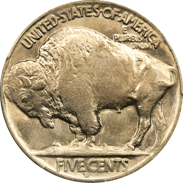 1928-D Buffalo Nickel (5c) Reverse Image