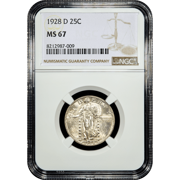1928-D Standing Liberty Quarter (25c) SLAB Image