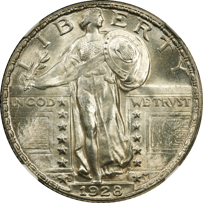 1928-D Standing Liberty Quarter (25c) OBVERSE Image