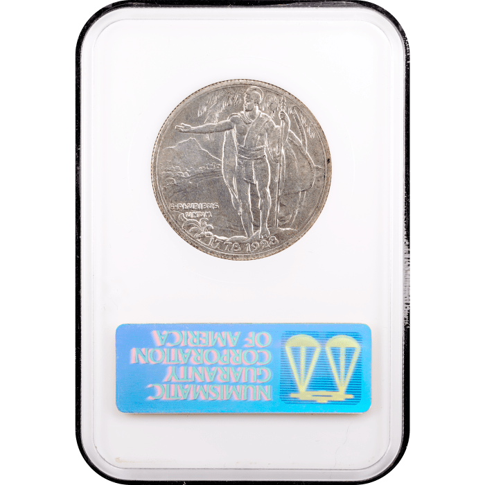 1928 Hawaiian Commemorative Half Dollar (50c) Reverse Slab Image