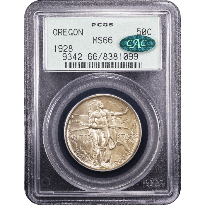 1928 Oregon Commemorative Half Dollar (50c) OGH SLAB Image