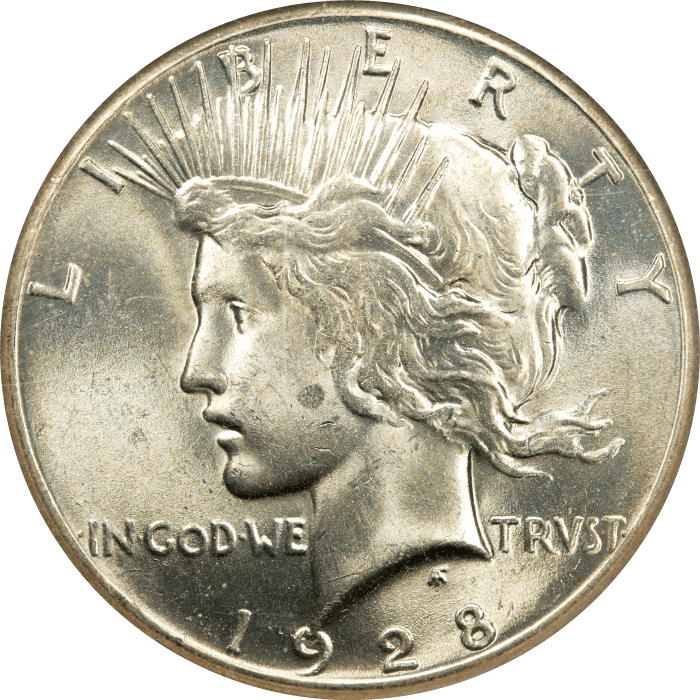 1928 Peace Dollar ($1) OBVERSE Image