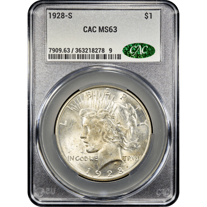 1928-S Peace Dollar ($1) SLAB Image