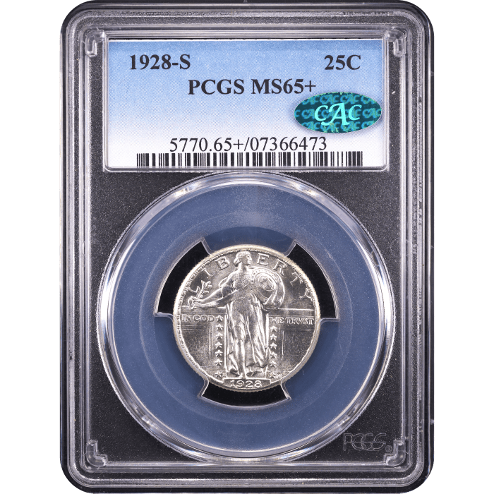 1928-S Standing Liberty Quarter (25c) Obverse Slab Image