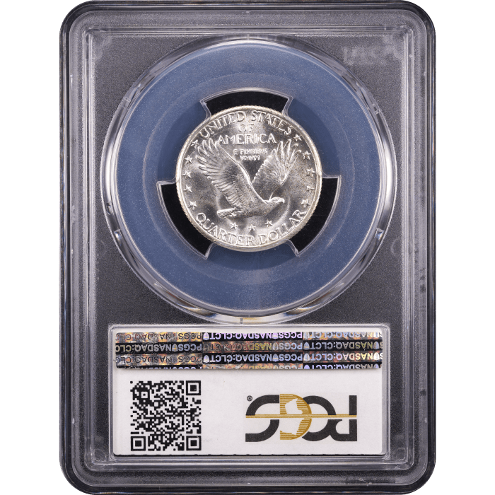 1928-S Standing Liberty Quarter (25c) Reverse Slab Image