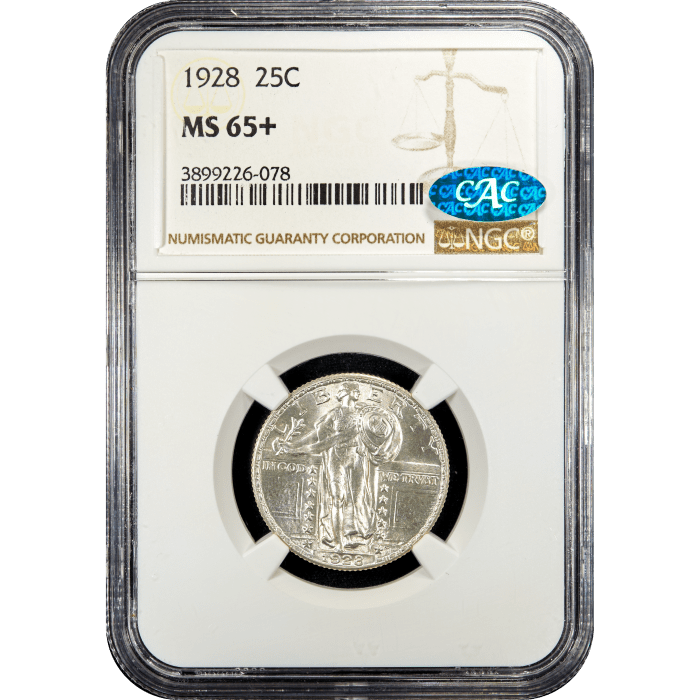 1928 Standing Liberty Quarter (25c) Obverse Slab Image