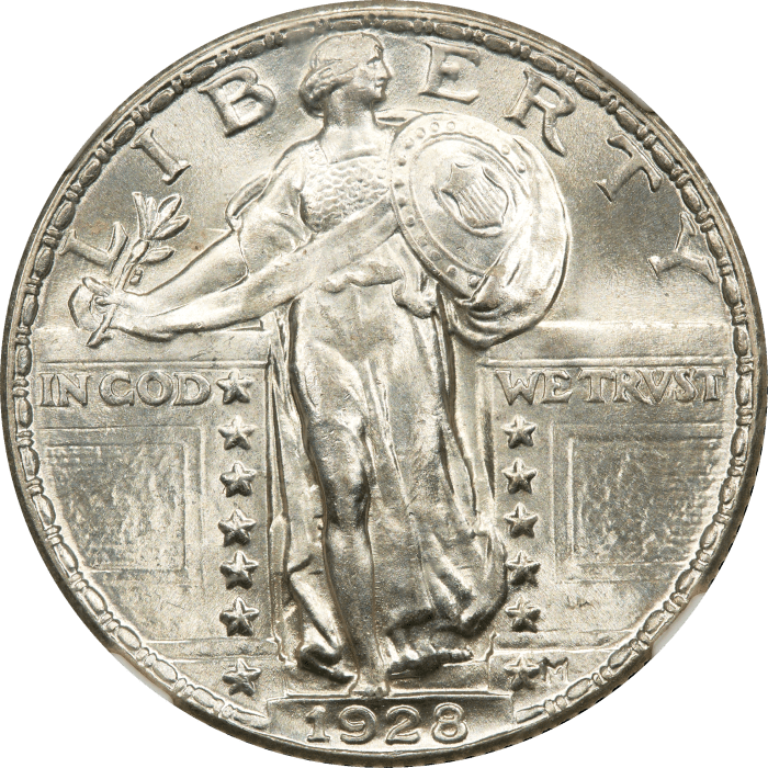 1928 Standing Liberty Quarter (25c) Obverse Image