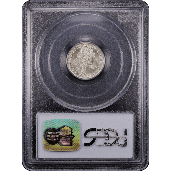 1929-D Mercury Dime (10c) Reverse Slab Image