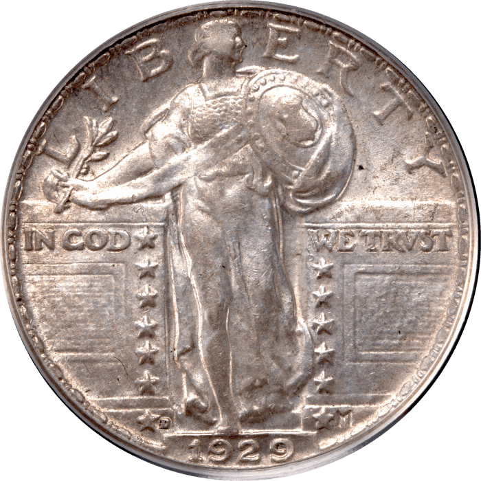 1929-D Standing Liberty Quarter (25c) OGH Obverse Image