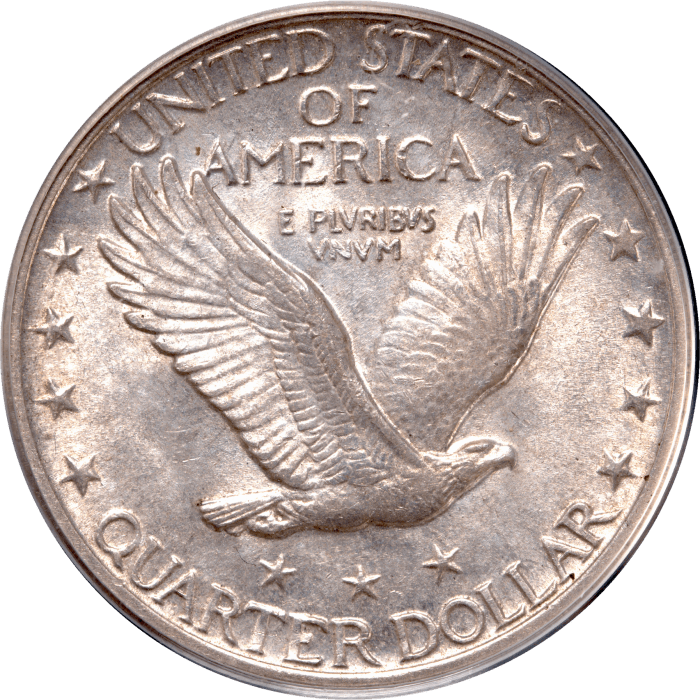 1929-D Standing Liberty Quarter (25c) OGH Reverse Image