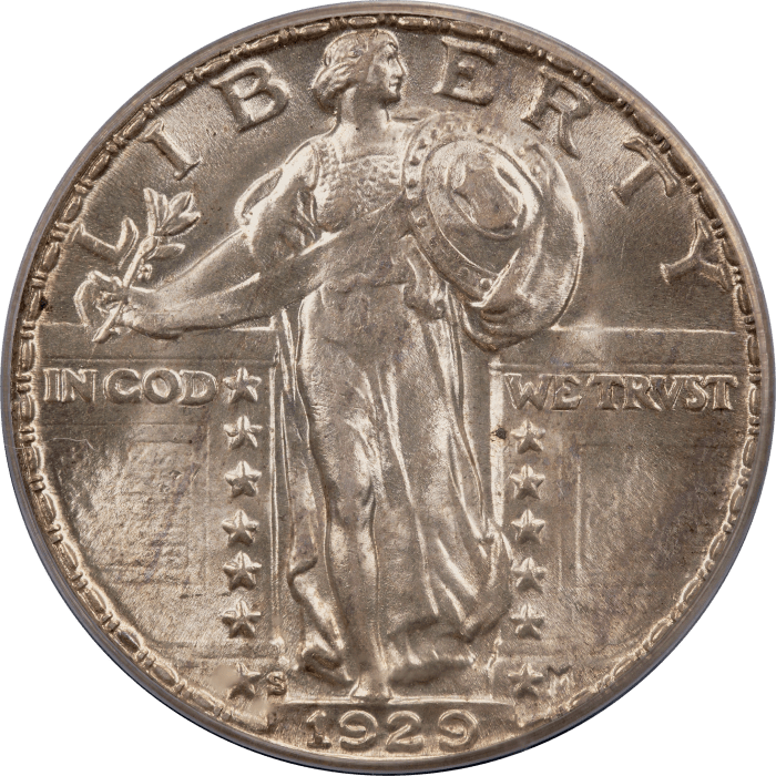 1929-S Standing Liberty Quarter (25c) OGH Obverse Image