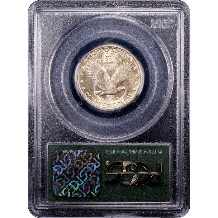 1929-S Standing Liberty Quarter (25c) OGH Reverse Slab Image