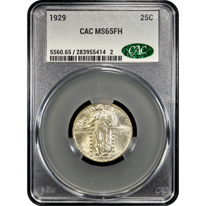 1929 Standing Liberty Quarter (25c) Obverse Slab Image