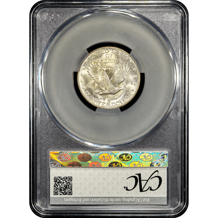 1929 Standing Liberty Quarter (25c) Reverse Slab Image