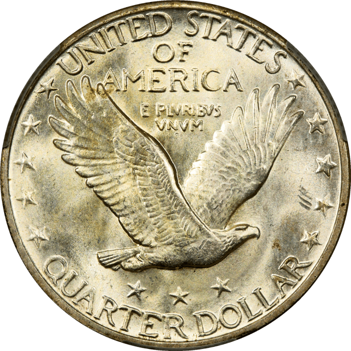 1929 Standing Liberty Quarter (25c) Reverse Image